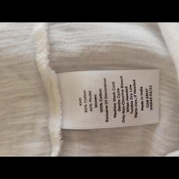 Talbots XS white eyelet sleeved tee shirt. So cute! - Picture 5 of 5